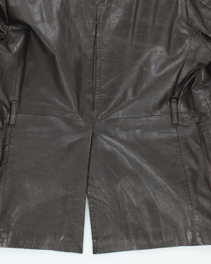 Vintage 70's Golden Bear Heavyweight Lined Leather Button Up Jacket - M