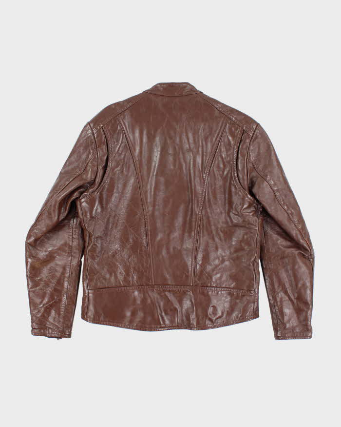 Vintage The Leather Factory Brown Leather Jacket - L