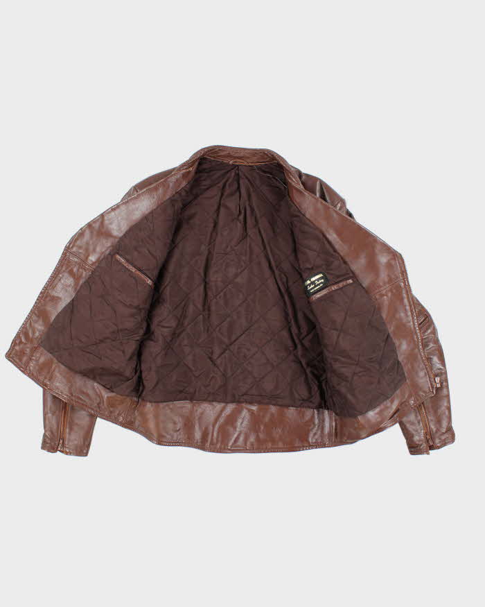 Vintage The Leather Factory Brown Leather Jacket - L