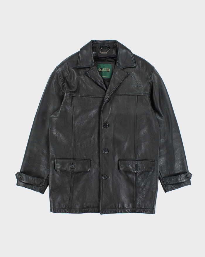 Vintage Danier Black Leather Jacket - L