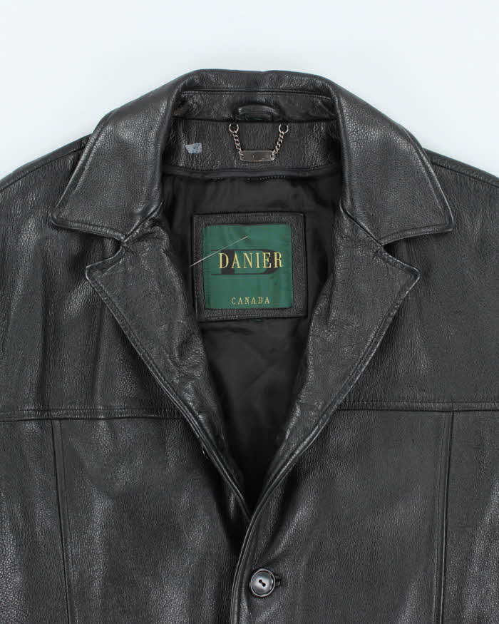 Vintage Danier Black Leather Jacket - L