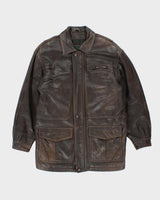 Vintage Danier Brown Leather Coat - XL