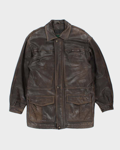 Vintage Danier Brown Leather Coat - XL