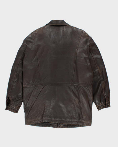 Vintage Danier Brown Leather Coat - XL