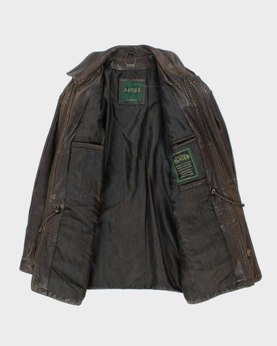 Vintage Danier Brown Leather Coat - XL