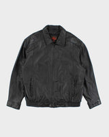 Vintage Danier Black Leather Jacket - XL