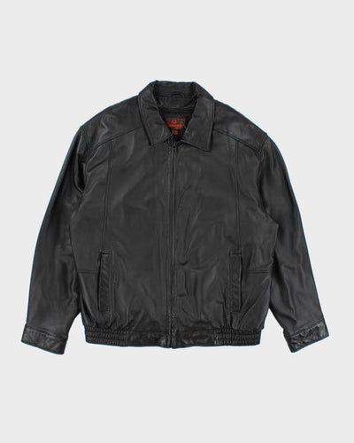 Vintage Danier Black Leather Jacket - XL