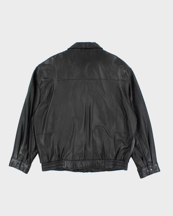 Vintage Danier Black Leather Jacket - XL