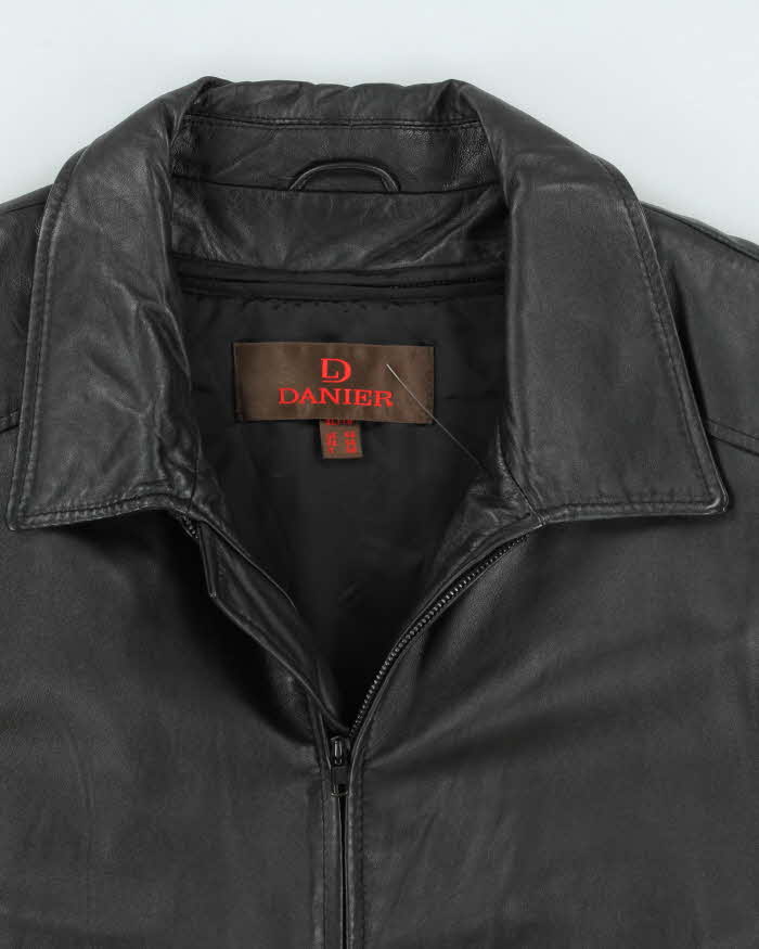 Vintage Danier Black Leather Jacket - XL