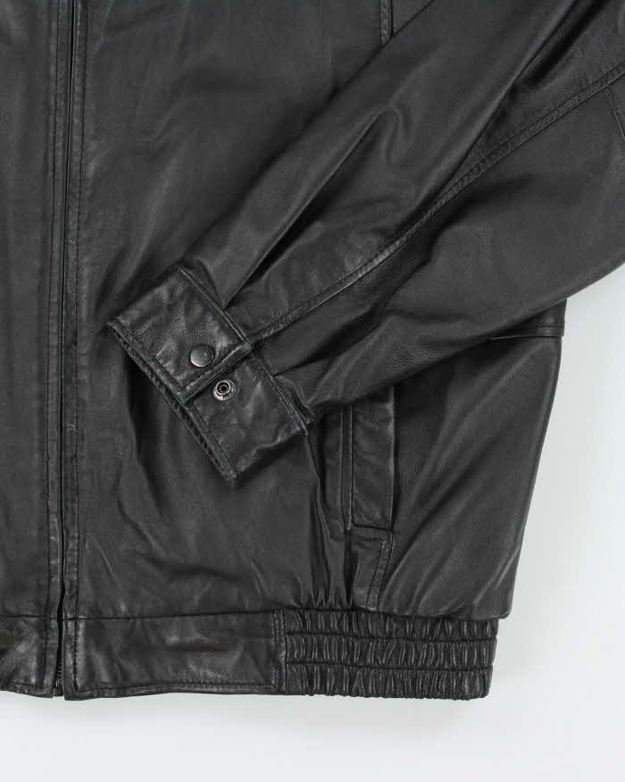 Vintage Danier Black Leather Jacket - XL
