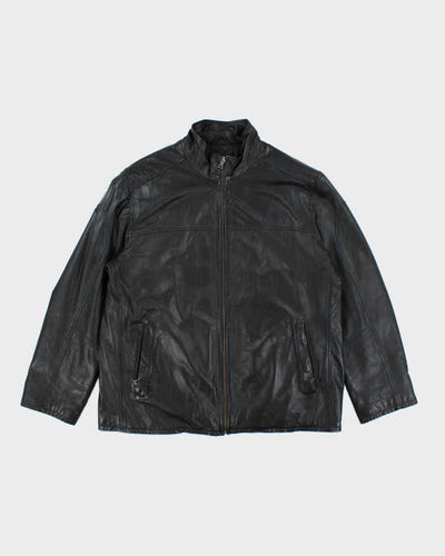 Vintage Danier Black Leather Jacket - XXL
