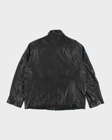 Vintage Danier Black Leather Jacket - XXL