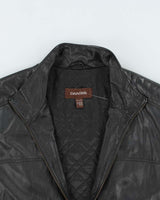 Vintage Danier Black Leather Jacket - XXL