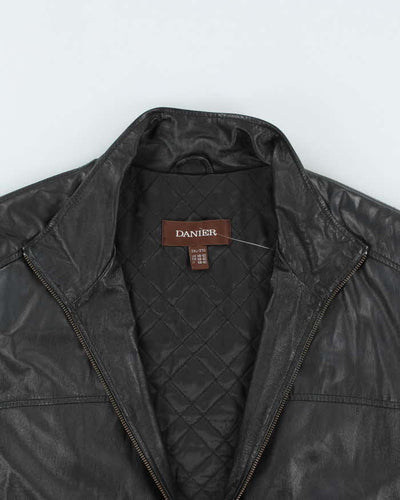 Vintage Danier Black Leather Jacket - XXL