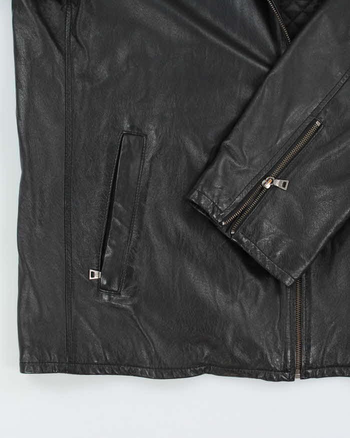 Vintage Danier Black Leather Jacket - XXL