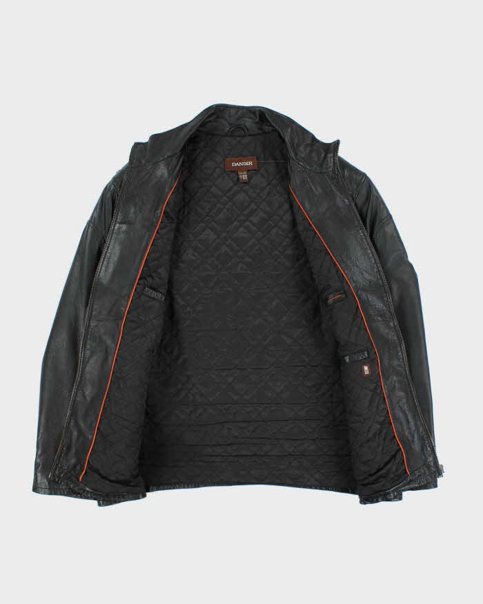 Vintage Danier Black Leather Jacket - XXL