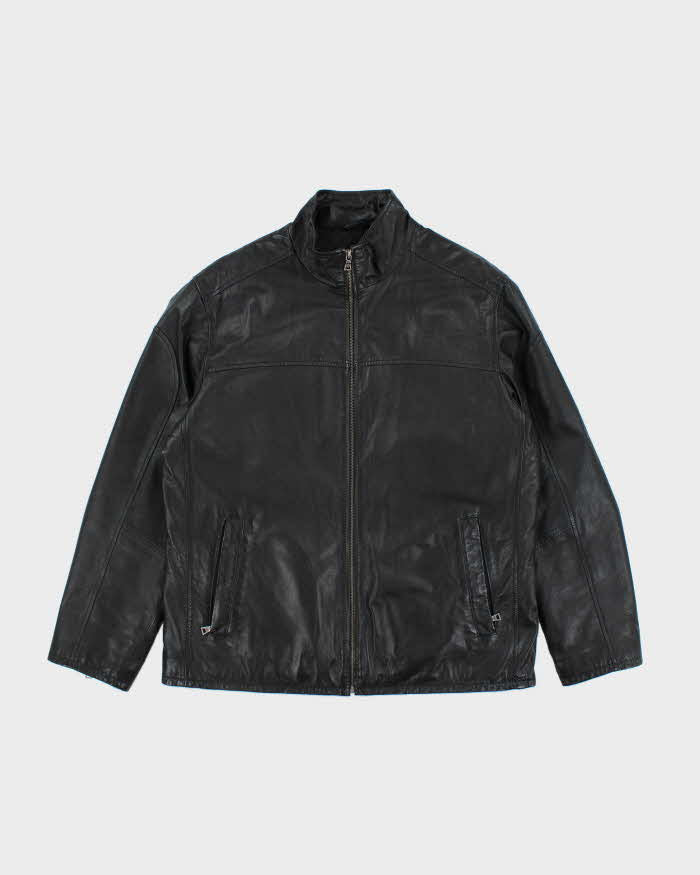 Vintage Danier Black Leather Jacket - XL