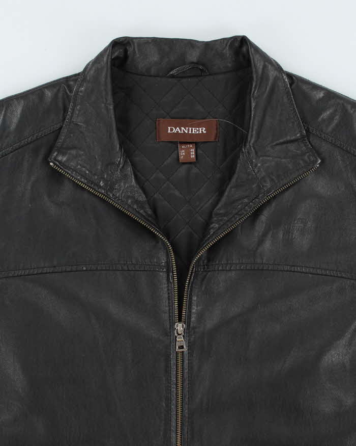 Vintage Danier Black Leather Jacket - XL