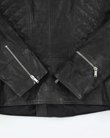 Vintage Alexander McQueen Brushed Leather Biker Zip Up Jacket - M