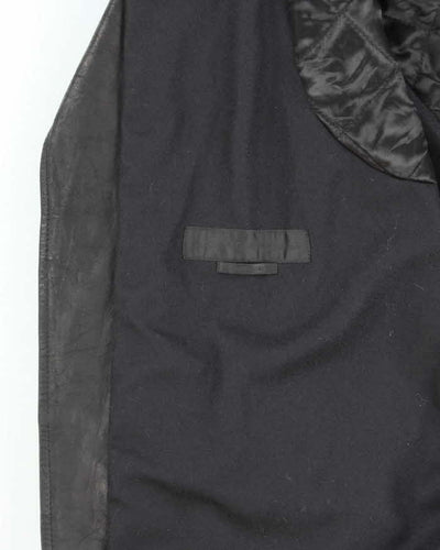 Vintage Alexander McQueen Brushed Leather Biker Zip Up Jacket - M