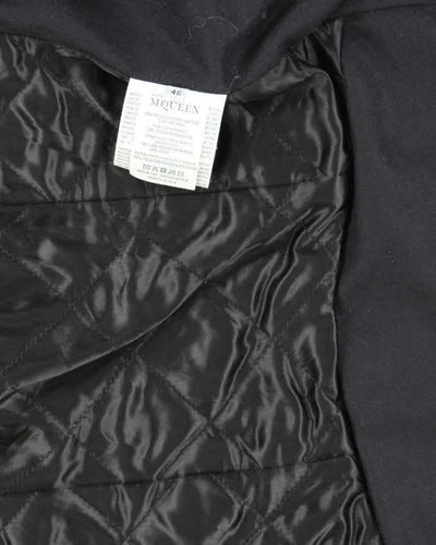Vintage Alexander McQueen Brushed Leather Biker Zip Up Jacket - M