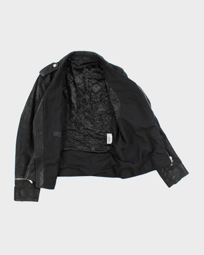 Vintage Alexander McQueen Brushed Leather Biker Zip Up Jacket - M