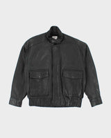 Vintage 90's Jim Beam Heavyweight Leather Biker Jacket - L