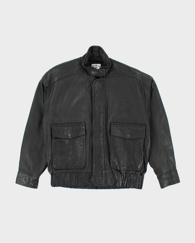 Vintage 90's Jim Beam Heavyweight Leather Biker Jacket - L