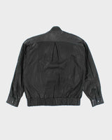 Vintage 90's Jim Beam Heavyweight Leather Biker Jacket - L