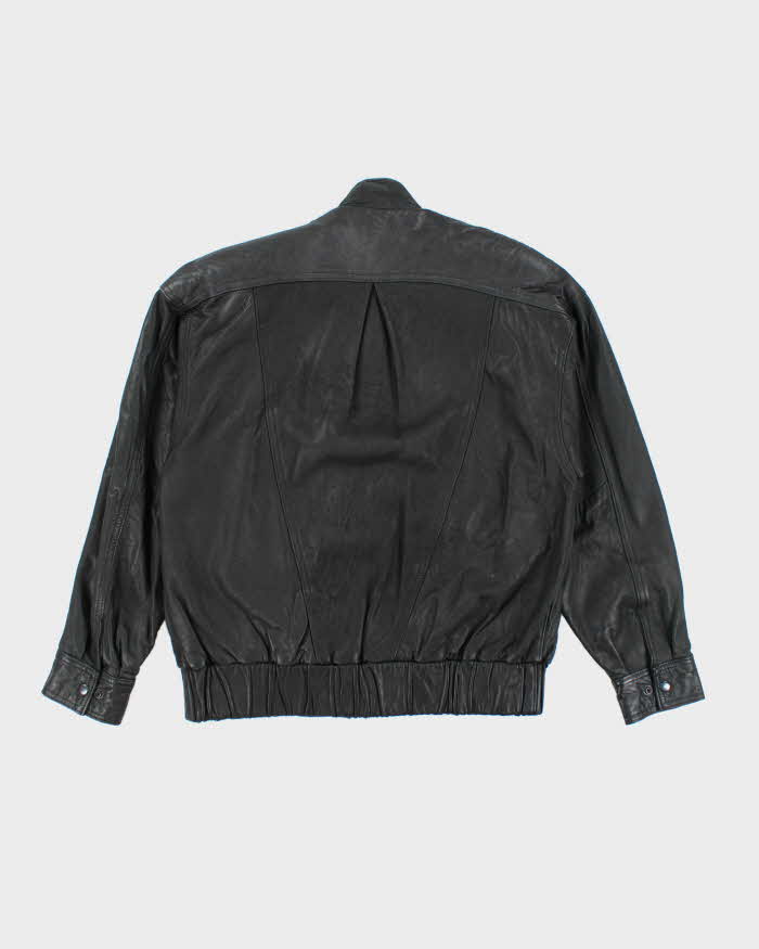 Vintage 90's Jim Beam Heavyweight Leather Biker Jacket - L
