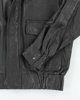 Vintage 90's Jim Beam Heavyweight Leather Biker Jacket - L