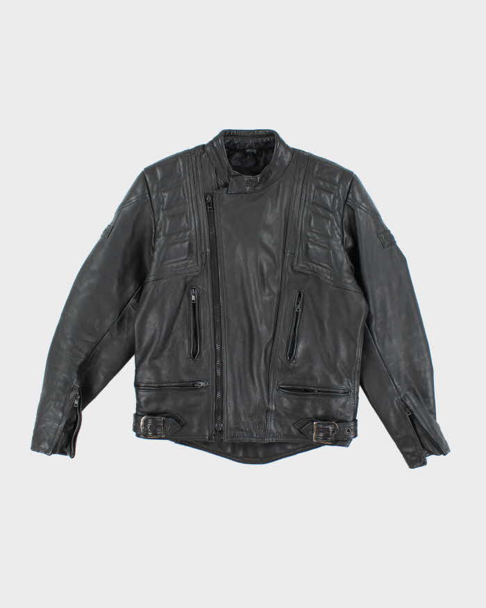 Vintage 90's Belstaff Heavyweight Leather Motorcycle Jacket - L