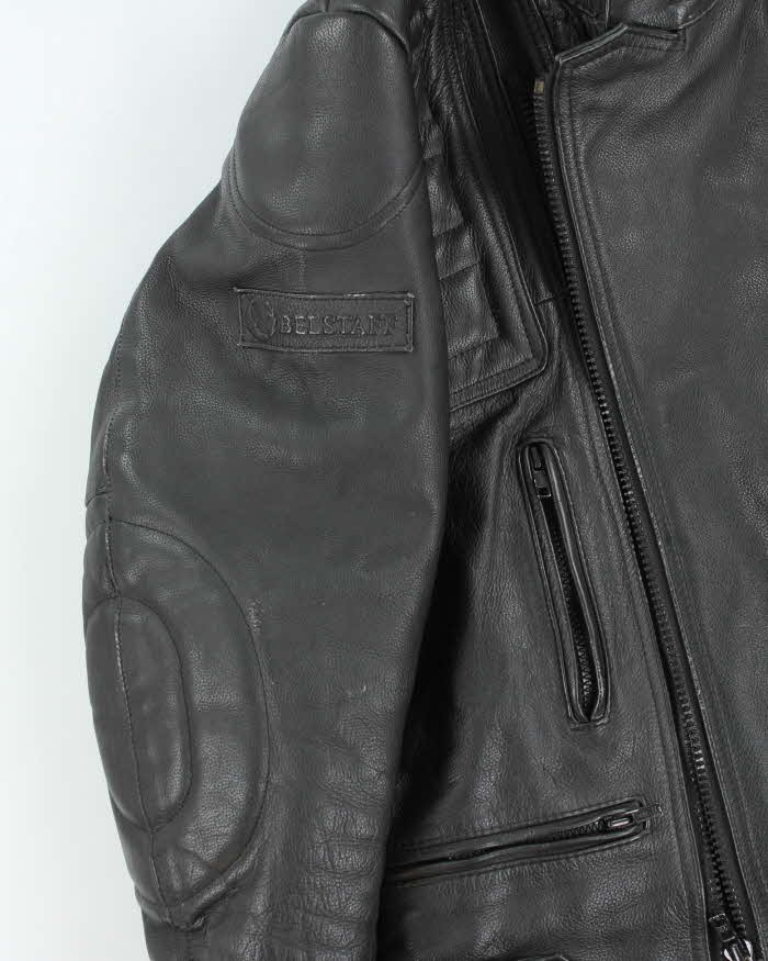 Vintage 90's Belstaff Heavyweight Leather Motorcycle Jacket - L