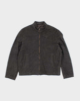 Vintage 90's Vera Pelle Suede Harrington Jacket - L