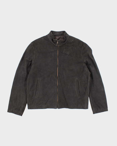 Vintage 90's Vera Pelle Suede Harrington Jacket - L