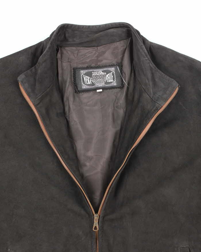 Vintage 90's Vera Pelle Suede Harrington Jacket - L