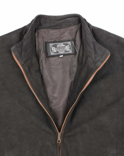 Vintage 90's Vera Pelle Suede Harrington Jacket - L