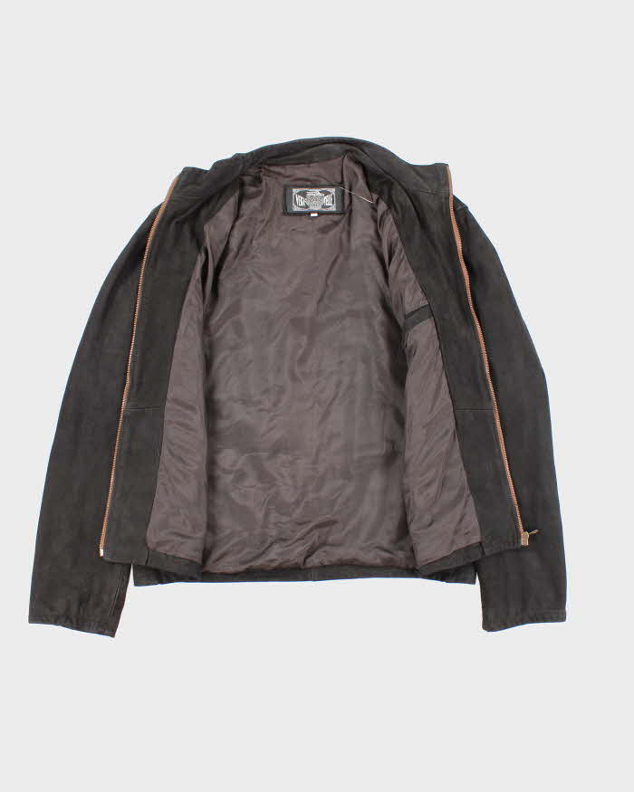 Vintage 90's Vera Pelle Suede Harrington Jacket - L