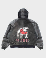 Vintage 90's Georgia Bulldogs Sports Heavyweight Hooded Leather Jacket - XL