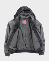 Vintage 90's Georgia Bulldogs Sports Heavyweight Hooded Leather Jacket - XL