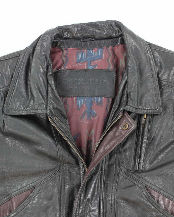 Vintage 80s Cricketeer Leather Jacket - XL