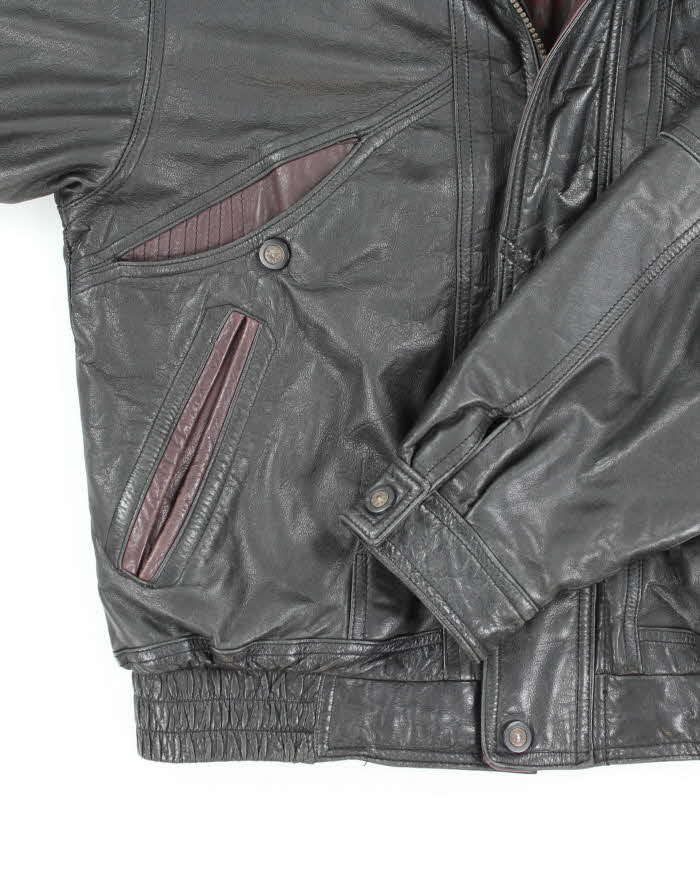 Vintage 80s Cricketeer Leather Jacket - XL