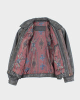 Vintage 80s Cricketeer Leather Jacket - XL