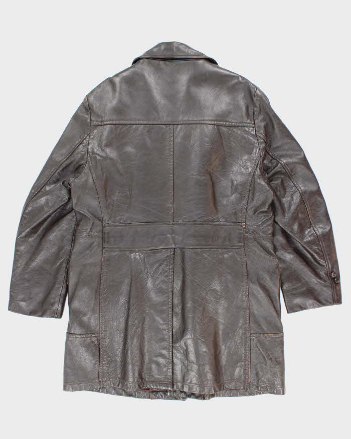 Vintage 70s Craft Of Canada Brown Leather Jacket - XL