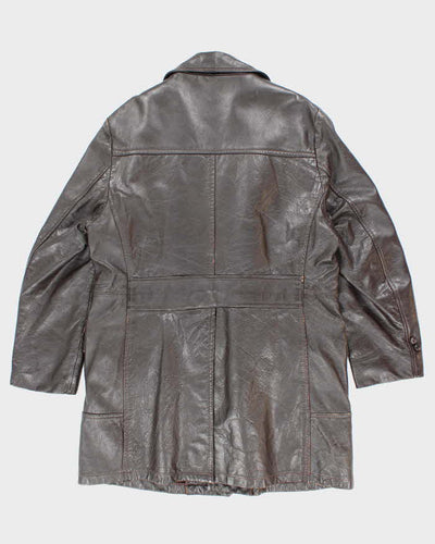 Vintage 70s Craft Of Canada Brown Leather Jacket - XL