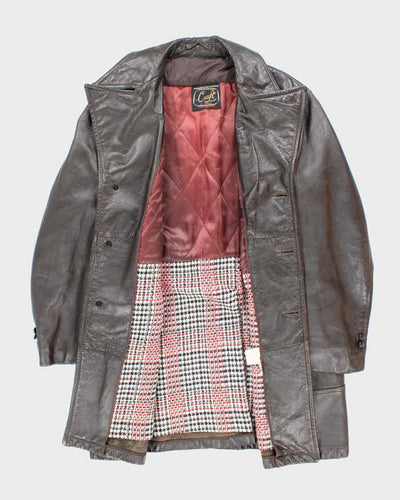 Vintage 70s Craft Of Canada Brown Leather Jacket - XL