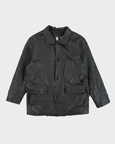Vintage 90's Pelle Cuir Heavyweight Leather Button Up Jacket - L