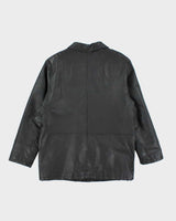 Vintage 90's Pelle Cuir Heavyweight Leather Button Up Jacket - L