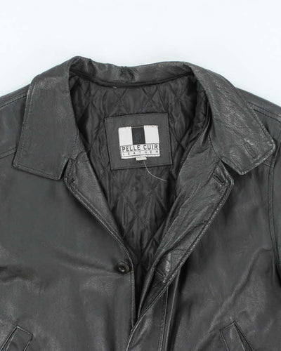 Vintage 90's Pelle Cuir Heavyweight Leather Button Up Jacket - L