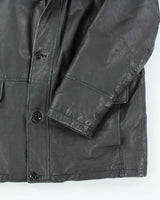 Vintage 90's Pelle Cuir Heavyweight Leather Button Up Jacket - L
